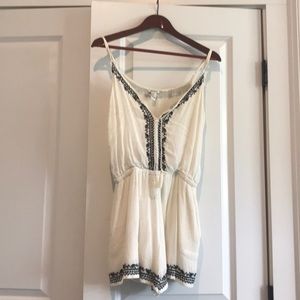White Tribal Romper